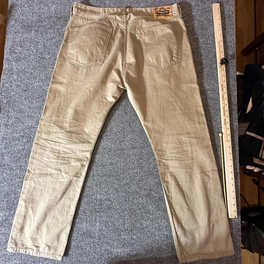 Levi's 505 Regular Fit‎ Men’s Beige Jeans - W36 L30
